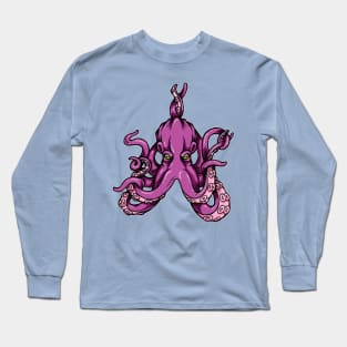 Purple Octopus Long Sleeve T-Shirt